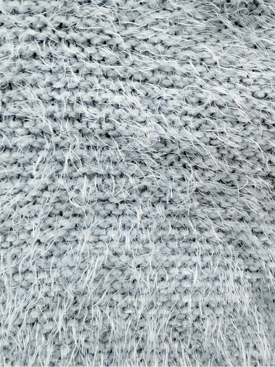 Ultra Flirt Fuzzy Knit Sweater Light Blue Size S Soft Cozy Cropped Fit - Picture 8 of 11